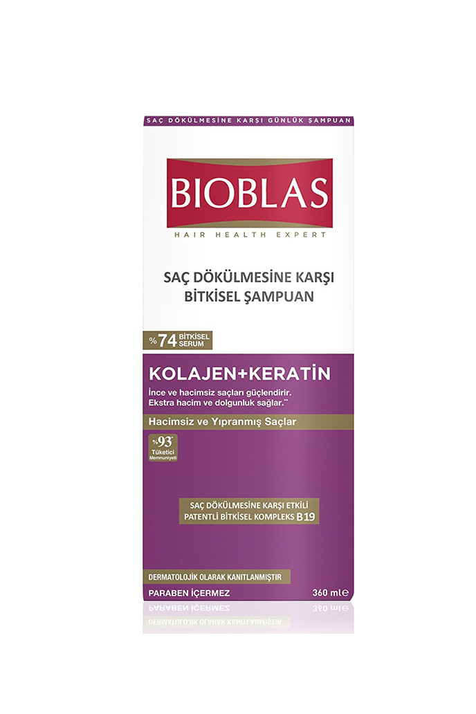 Bioblas Saç Dökülmesine Karşı Şampuan Collagen + Keratin 360 ml