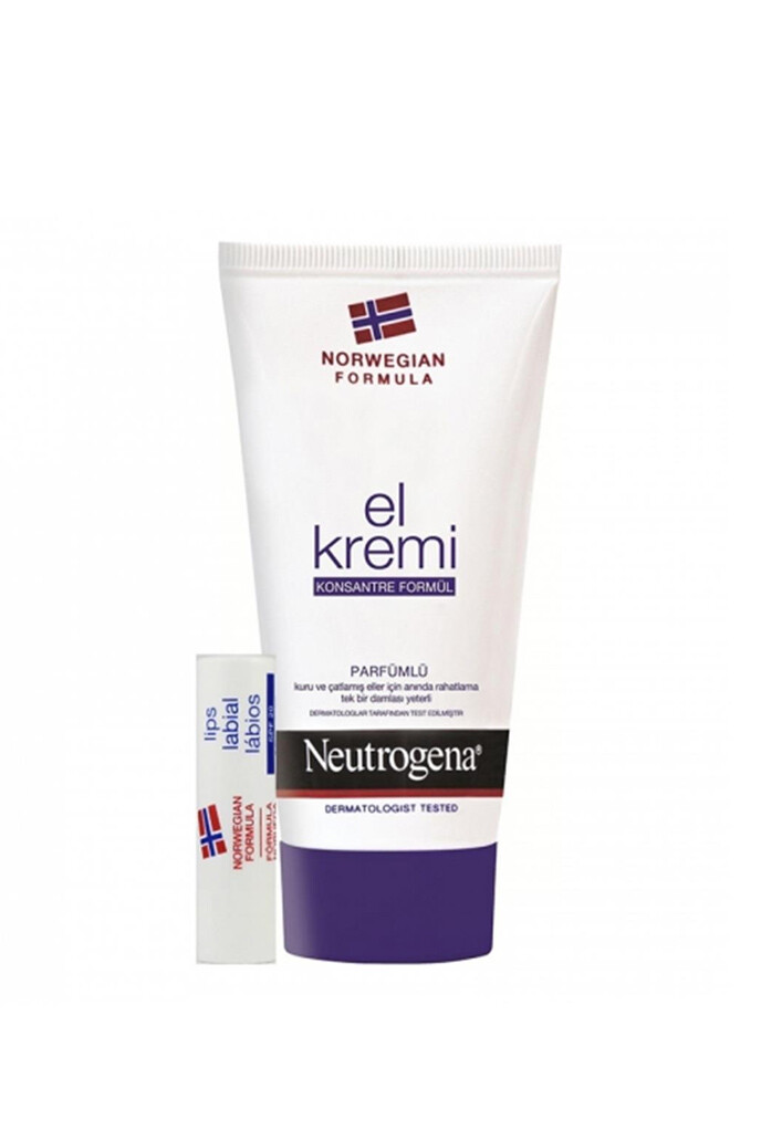 Neutrogena Norveç Formülü Parfümsüz El Kremi 75 ml Dudak Kremi Hediye