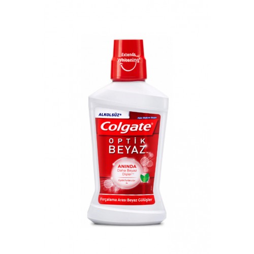 Colgate Alkolsüz Optik Beyaz Ağız Bakım Suyu 500 ml