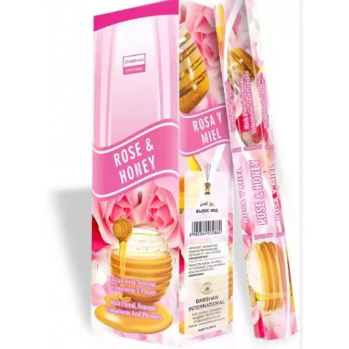 Darshan Rose Honey Kirmizi Gül Ve Bal Kokulu 20'li Çubuk Tütsü