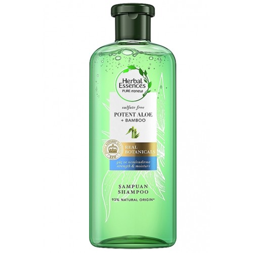 Herbal Essences Potent Aloe + Bambu Shampoo - Saç Bakım Şampuanı 380ml