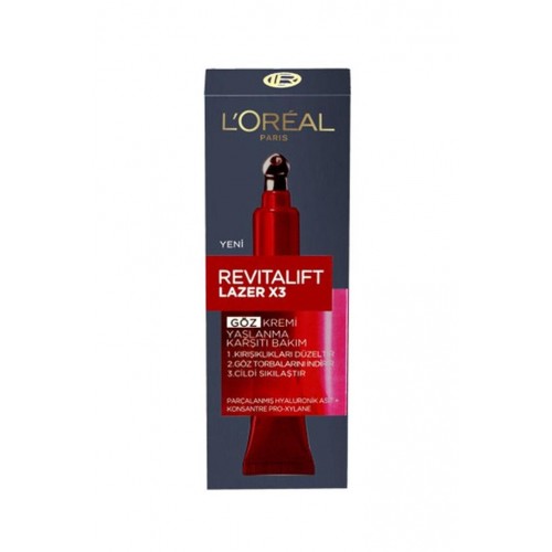 Loreal Paris Revitalift Lazer x3 Göz Bakım Kremi 15 ml