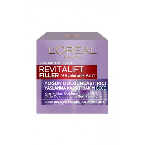 Loreal Paris Revitalift Filler Yoğun Dolgunlaştırıcı Yaşlanma Karşıtı Gece Kremi 50 ml