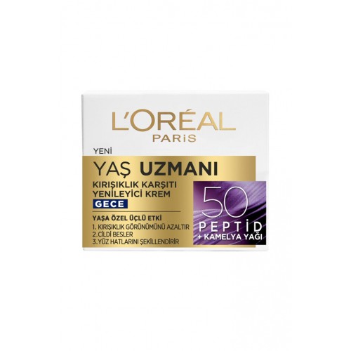 Loreal Paris Yaş Uzmanı Kırışıklık Karşıtı Gece Bakım Kremi 50 ml