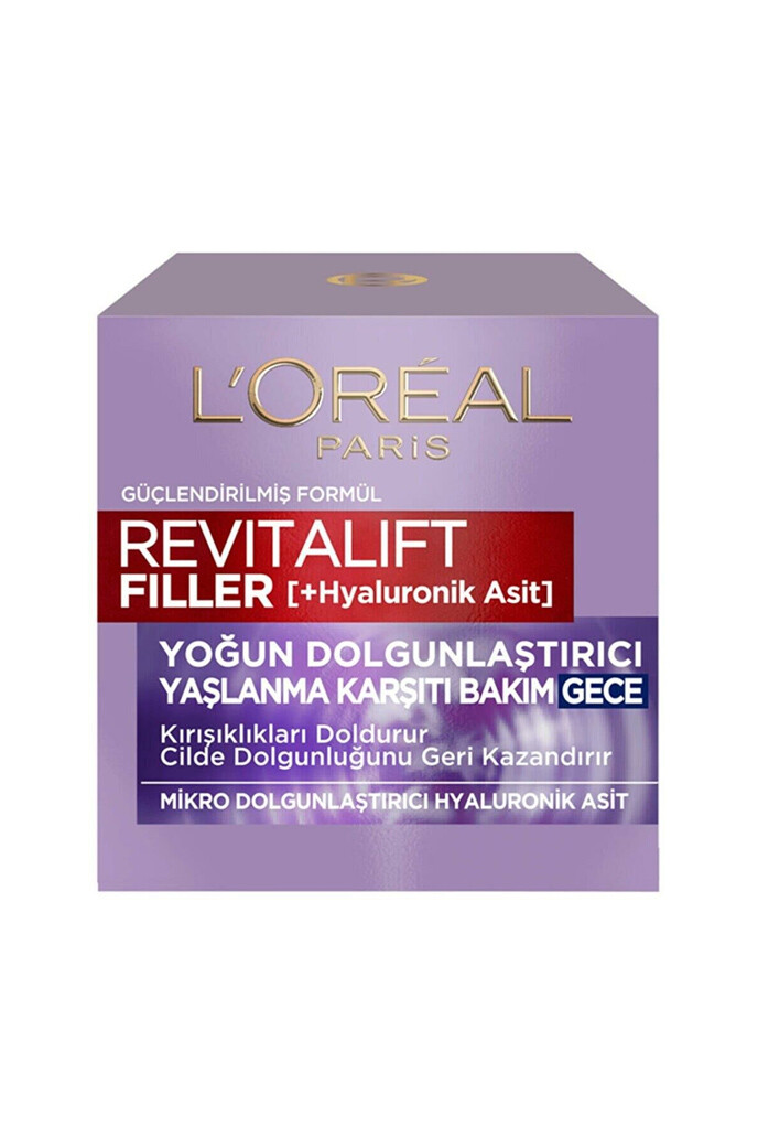 Loreal Paris Revitalift Filler Yoğun Dolgunlaştırıcı Yaşlanma Karşıtı Gece Kremi 50 ml