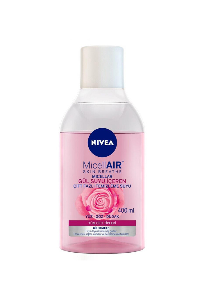 Nivea Aqua Rose Makyaj Temizleme Suyu çift fazlı 400 ml