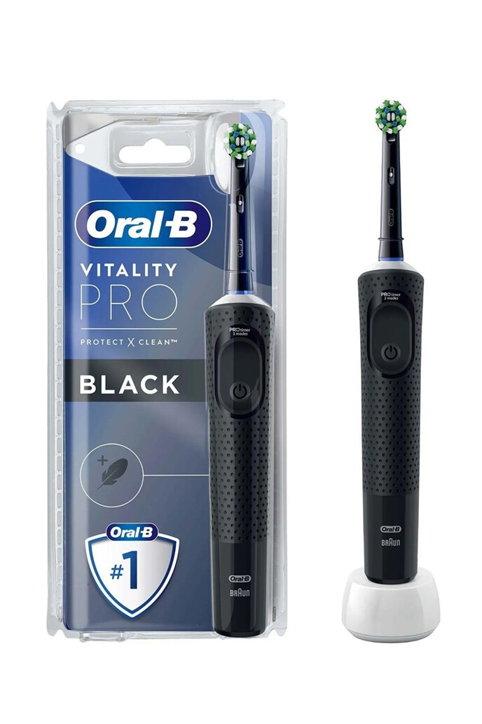 Oral-B Şarjlı Elektrikli Diş Fırçası Vitality Pro Siyah Koruma ve Temizlik
