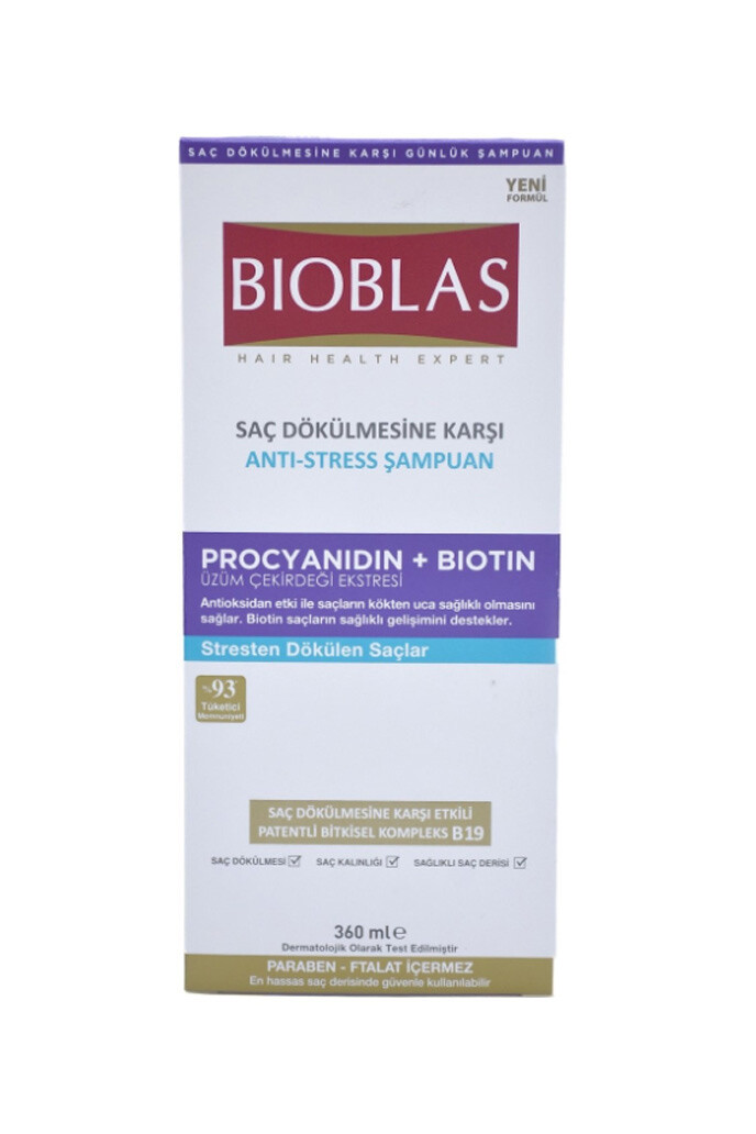 Bioblas Procyanidin Saç Dökülmesine Karşı Anti Stress Şampuan 360 ML