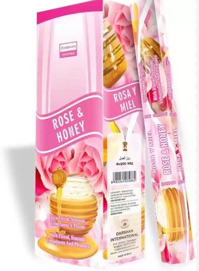 Darshan Rose Honey Kirmizi Gül Ve Bal Kokulu 20li Çubuk Tütsü